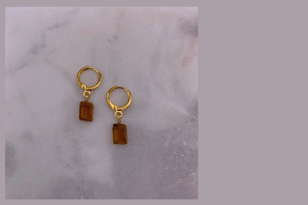 Vẻ đẹp thanh lịch của bông tai nữ từ đá Citrine